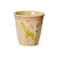Kids Bamboo Melamine Pink Cup Cute Animals By Rice
